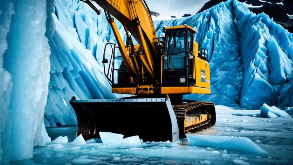 اعتراف صادم: منتجع للتزلج يستخدم جرافات لتدمير نهر جليدي في جبال الألب الفرنسية