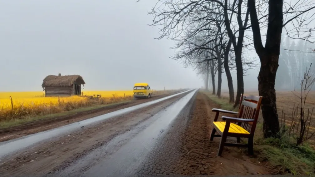 الحياة على خط الجبهة: سيدة أوكرانية مسنة تنتظر شاحنة الإمدادات