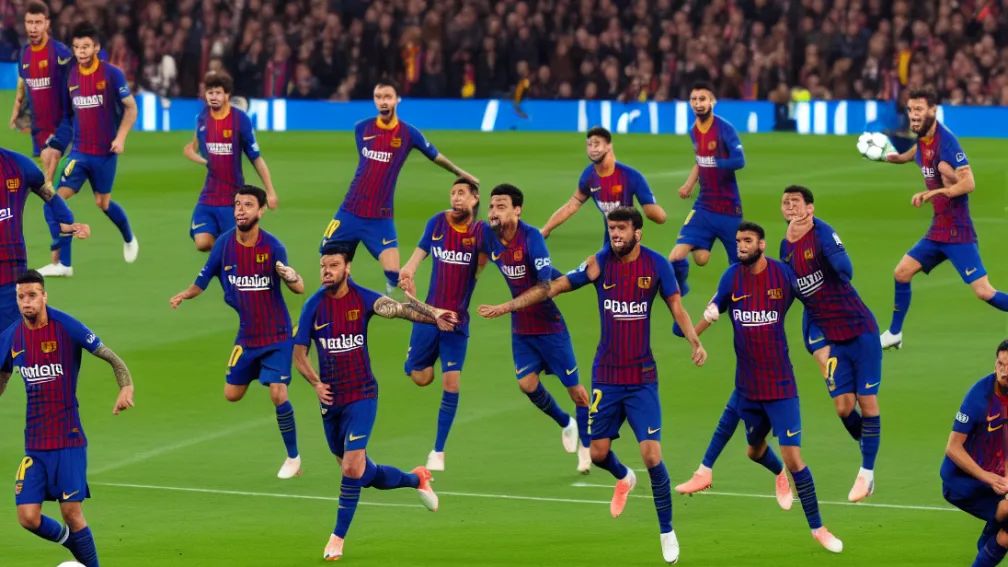مباراة برشلونة وإنتر ميلان: لقطة مذهلة من ماركوس تورام لتسجيل هدف مبكر
