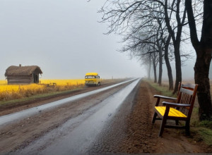 الحياة على خط الجبهة: سيدة أوكرانية مسنة تنتظر شاحنة الإمدادات