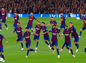 مباراة برشلونة وإنتر ميلان: لقطة مذهلة من ماركوس تورام لتسجيل هدف مبكر